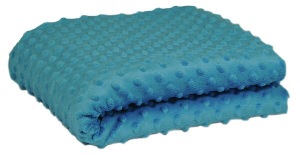 Látka minky puntík, 380 g/m², šíře 160 cm, metráž, smaragdová