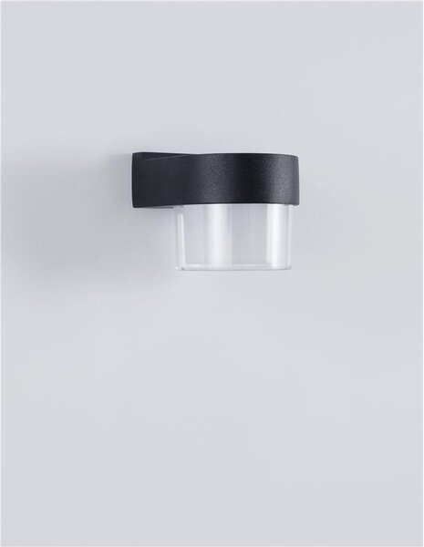 NV 9925665 Venkovní nástěnné svítidlo DARF černý hliník ABS difuzor LED 5W 3000K 100-240V 104st. IP65 světlo dolů - NOVA LUCE