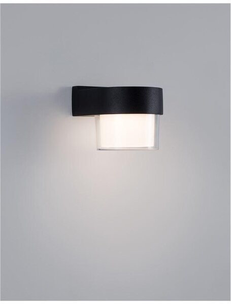 NV 9925665 Venkovní nástěnné svítidlo DARF černý hliník ABS difuzor LED 5W 3000K 100-240V 104st. IP65 světlo dolů - NOVA LUCE