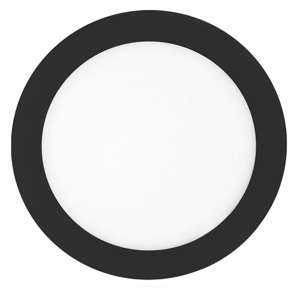 T-LED Černý vestavný LED panel kulatý 120mm 6W Barva světla: Teplá bílá 102130