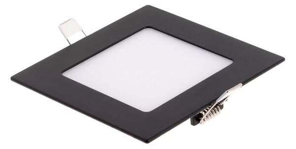 T-LED Černý vestavný LED panel hranatý 120 x 120mm 6W Barva světla: Denní bílá 102111
