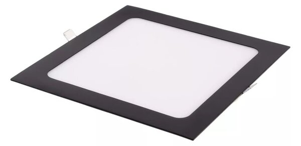 T-LED Černý vestavný LED panel hranatý 170 x 170mm 12W Barva světla: Teplá bílá 102113