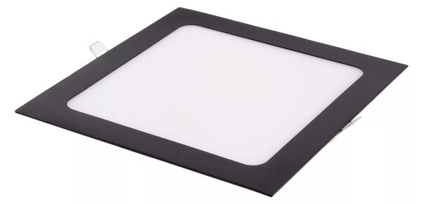T-LED Černý vestavný LED panel hranatý 225 x 225mm 18W Barva světla: Studená bílá 102118