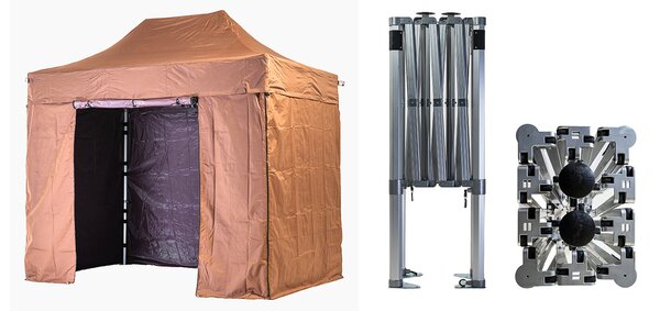 Nůžkový párty stan 2x3 m TENTino BIG HEXAGON EXTREME Barva opláštění (Zvolte variantu): 3A - BÉŽOVÁ