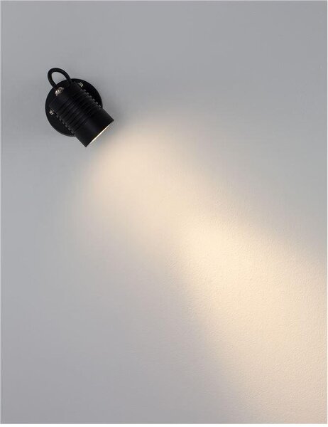 NV 9971452 Venkovní nástěnné svítidlo FEND černý hliník a sklo LED 10W 3000K 100-240V 24st. IP65 - NOVA LUCE