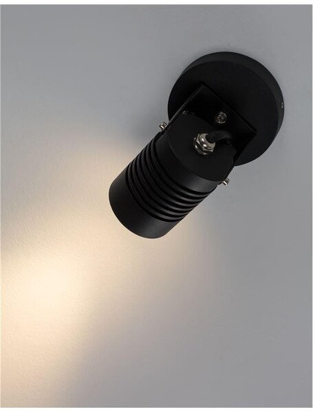 NV 9971452 Venkovní nástěnné svítidlo FEND černý hliník a sklo LED 10W 3000K 100-240V 24st. IP65 - NOVA LUCE