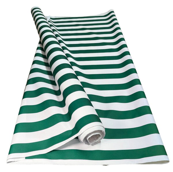 Venkovní látka Pergola (Oxford), 200 g/m², šíře 160 cm, bílo-zelené proužky 5 cm