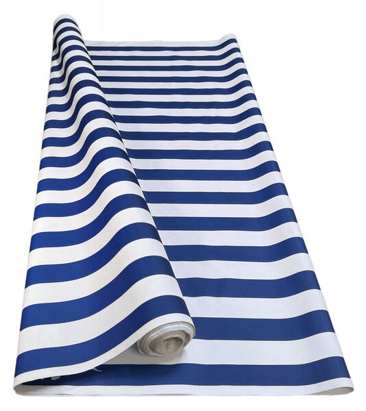 Venkovní látka Pergola (Oxford), 200 g/m², šíře 160 cm, bílo-modré proužky 5 cm
