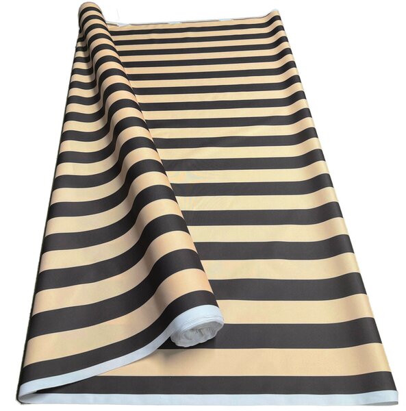 Venkovní látka Pergola (Oxford), 200 g/m², šíře 160 cm, béžovo-čekoladové proužky 5 cm