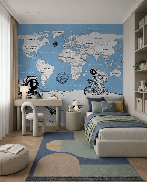 Fototapety Astronauti zkoumají rozmarný vesmír, Fototapety space, w00473 : uwalls.cz