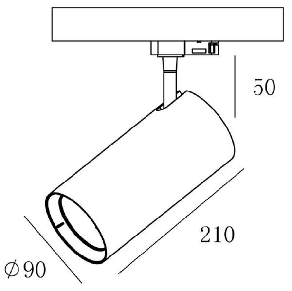 IMPR 707108 Deko-Light kolejnicový systém 3-fázový 230V Horus 30W 4000K 2605lm černá