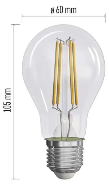 EMOS LED žárovka svíčka Filament 3,8W E27 212lm/W Barva světla: Teplá bílá ZF5147