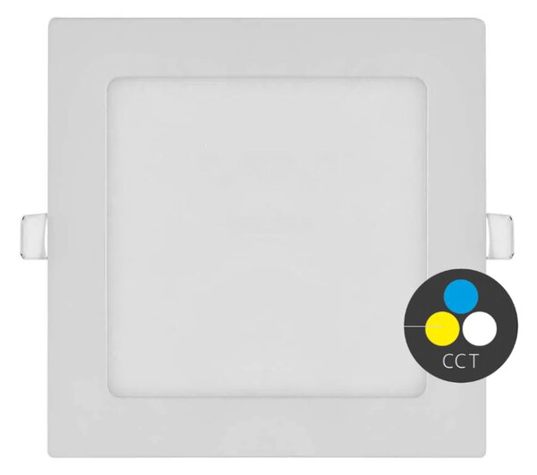 T-LED Bílý vestavný LED panel hranatý 174 x 174mm 12W 24V CCT 102205