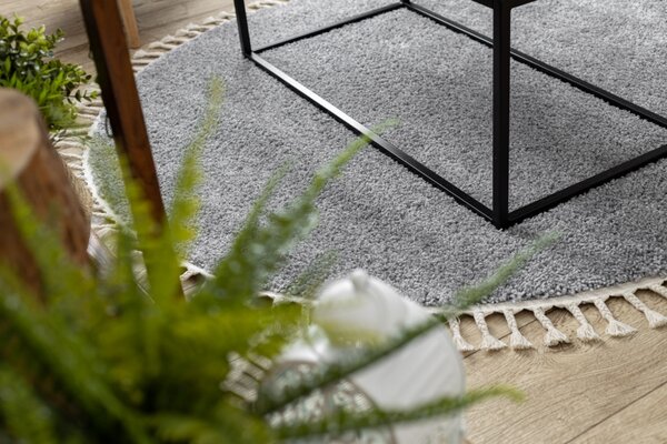 Makro Abra Kulatý koberec BERBER 9000 světle šedý Rozměr: průměr 120 cm