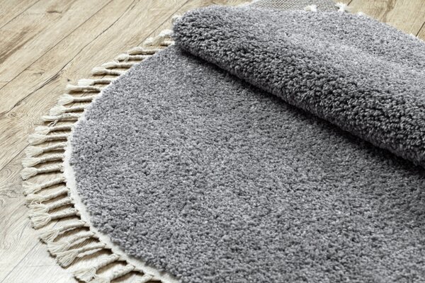 Makro Abra Kulatý koberec BERBER 9000 světle šedý Rozměr: průměr 120 cm