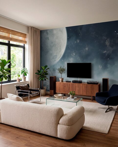 Fototapety Abstraktní měsíční krajina, Fototapety space, w02797 : uwalls.cz