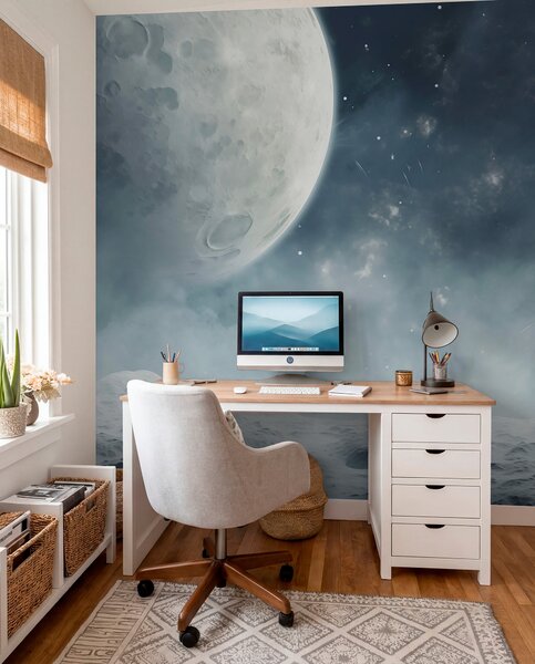 Fototapety Abstraktní měsíční krajina, Fototapety space, w02797 : uwalls.cz