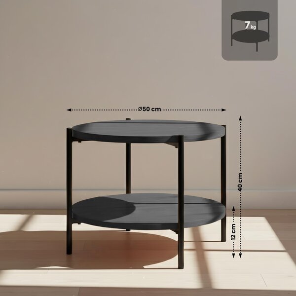 Konferenční stolek Edduma 50 cm - šedá