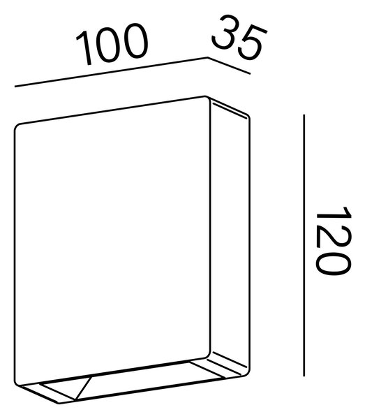 AQform designová venkovní nástěnná svítidla LEDPOINT SquareUp/Down