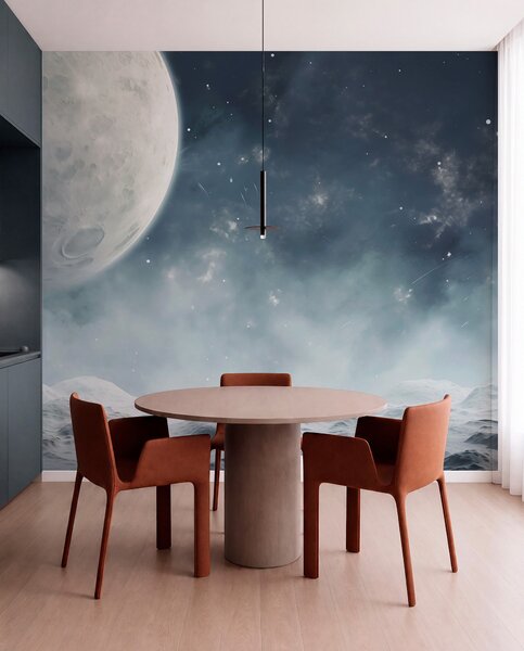 Fototapety Abstraktní měsíční krajina, Fototapety space, w02797 : uwalls.cz