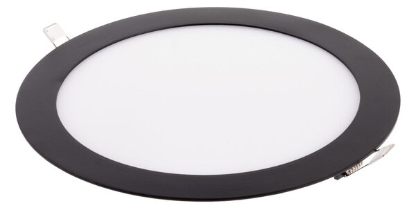 T-LED Černý vestavný LED panel kulatý 225mm 18W 24V CCT 102210