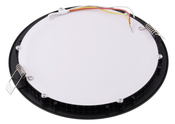 T-LED Černý vestavný LED panel kulatý 225mm 18W 24V CCT 102210