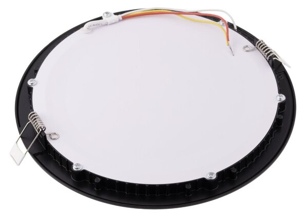 T-LED Černý vestavný LED panel kulatý 174mm 12W 24V CCT 102209