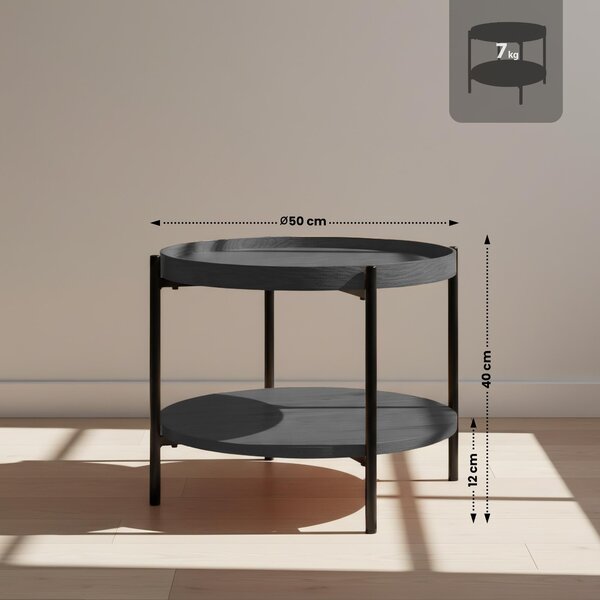 Konferenční stolek Corbitan 50 cm - šedá