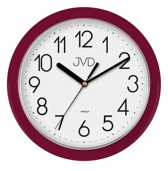 Fialové moderní netikající sweep hodiny JVD HP612.10