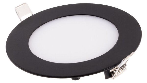 T-LED Černý vestavný LED panel kulatý 120mm 6W 24V CCT 102208