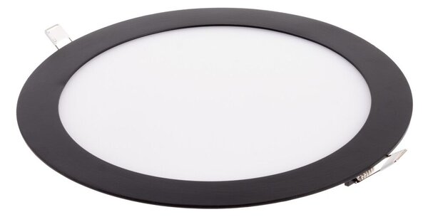T-LED Černý vestavný LED panel kulatý 174mm 12W 24V CCT 102209