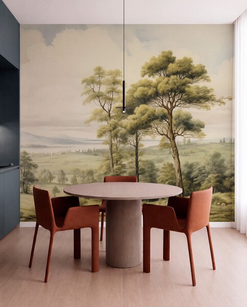 Fototapety Moderní akvarelová krajina, Fototapety příroda, w02978 : uwalls.cz