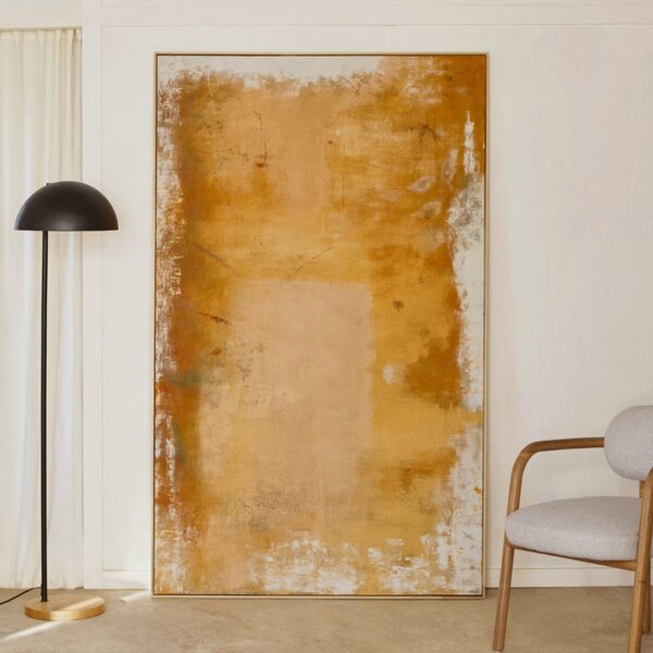 Kave Home Žlutý abstraktní obraz Selnar 122 x 202 cm