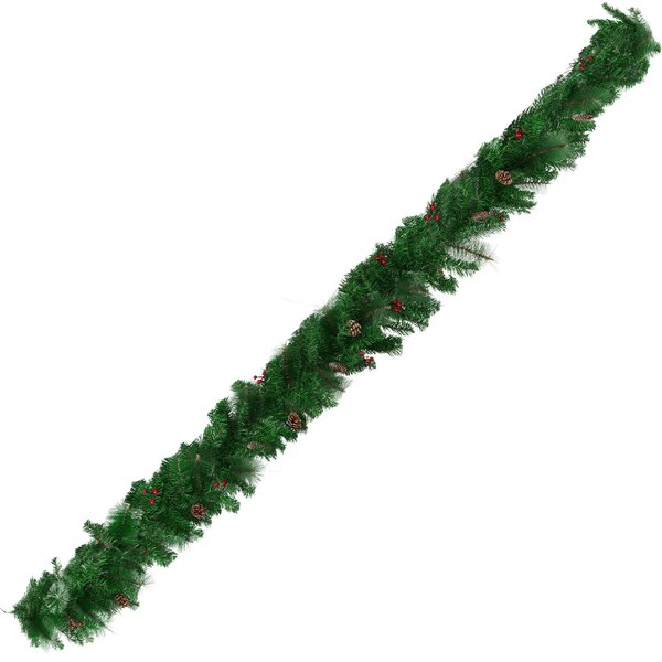 Tectake Vánoční girlanda se šiškami - červená/zelená