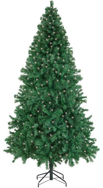 Tectake Umělý vánoční stromek Dasher, realistický vzhled - 230 cm, se světýlky
