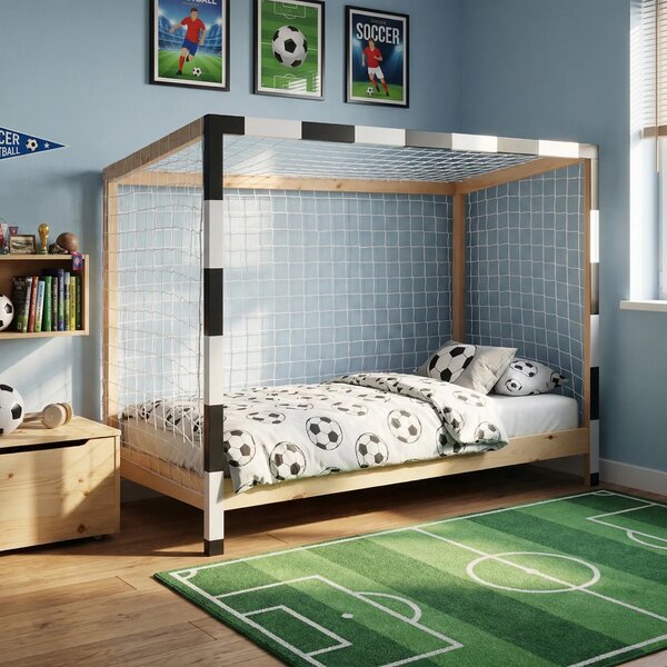 FUTAL POSTEL DREVENA 90X200 BIELA+CIER+PRIR B12171