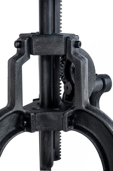 Kovový barový stůl Marcos v industriálním stylu - v46-66 x Ø50 cm - Stříbrná antik