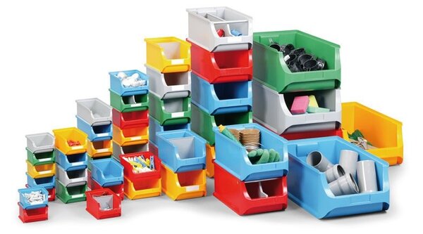 Plastové boxy PLUS 2L, 102 x 215 x 75 mm, modré, 20 ks