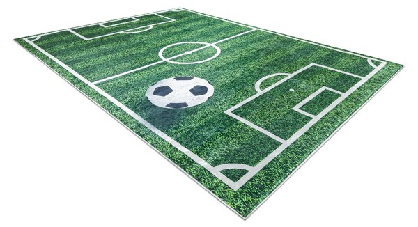 Makro Abra Dětský kusový koberec vhodný k praní BAMBINO 51760 Fotbal kopačák zelený Rozměr: 80x150 cm