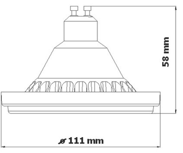 T-LED LED žárovka GU10 AR111 15W Barva světla: Denní bílá 035432