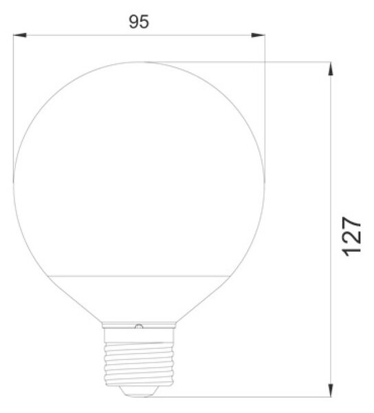 T-LED LED žárovka 12W E27 260° Barva světla: Studená bílá 03238