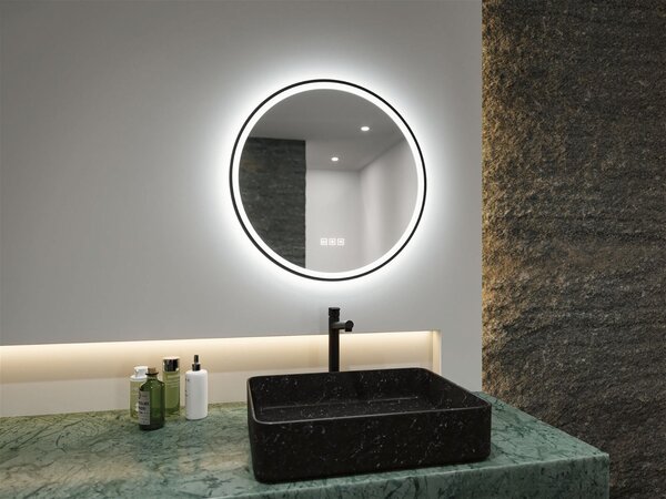 P 71088 LED zrcadlo s osvětlením Mirra IP44 CCT 230V 11,5W stmívatelné černá/zrcadlo - PAULMANN
