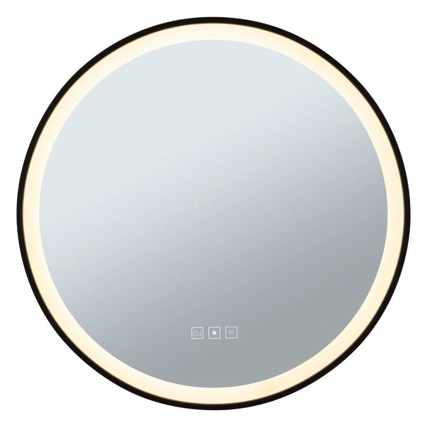 P 71088 LED zrcadlo s osvětlením Mirra IP44 CCT 230V 11,5W stmívatelné černá/zrcadlo - PAULMANN