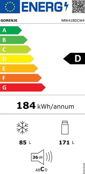 Lednice GORENJE NRK418DCW4 + 15 let záruka na kompresor po registraci