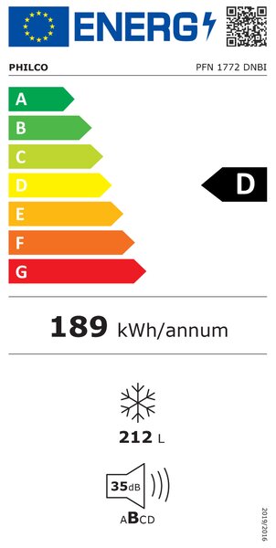 Vestavná mraznička Philco PFN 1772 DNBI + bezplatný servis 36 měsíců + 10 let záruka na kompresor