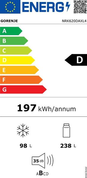 Lednice GORENJE NRK620DAXL4 + 15 let záruka na kompresor po registraci