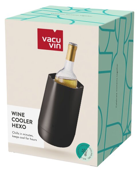 Chladicí nádoba na víno s aktivní vložkou HEXO, Vacu Vin, černá, 36484606