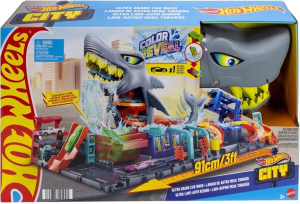 Myčka aut Hot Wheels City Ultimate Shark Mattel HTN82