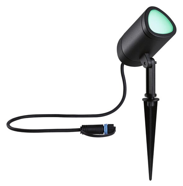 P 94849 Plug & Shine LED bodové zahradní světlo Smart Home Zigbee Shira IP65 RGBW+ 6,5W antracit - PAULMANN