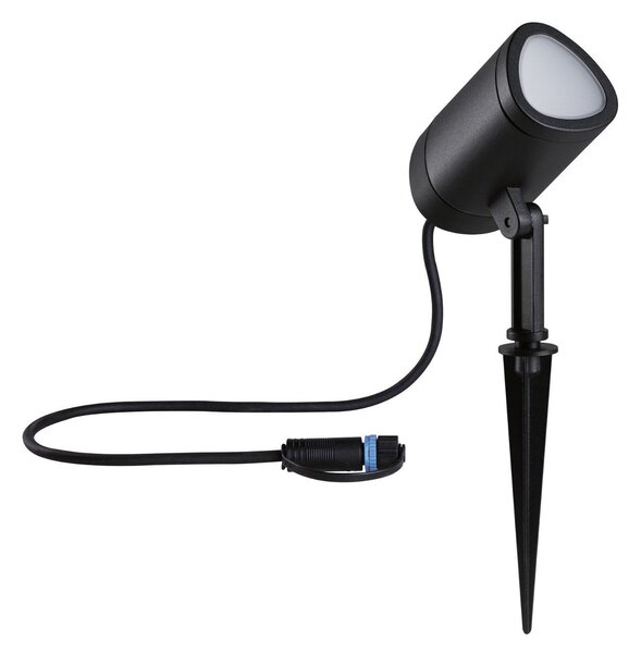 P 94849 Plug & Shine LED bodové zahradní světlo Smart Home Zigbee Shira IP65 RGBW+ 6,5W antracit - PAULMANN